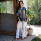 GRAVEL Artistic Fusion: Overdyed Jhabla Top With Emb