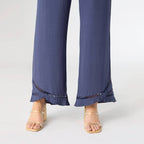 Layla Crossover Ruffle Pant: Patriot Blue