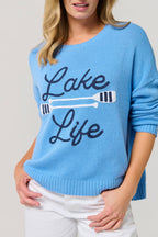 "LAKE LIFE" RELAXED FIT SWEATER: SMALL