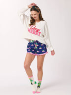 "VERY MERRY" LOUNGE SWEATSHIRT: SMALL