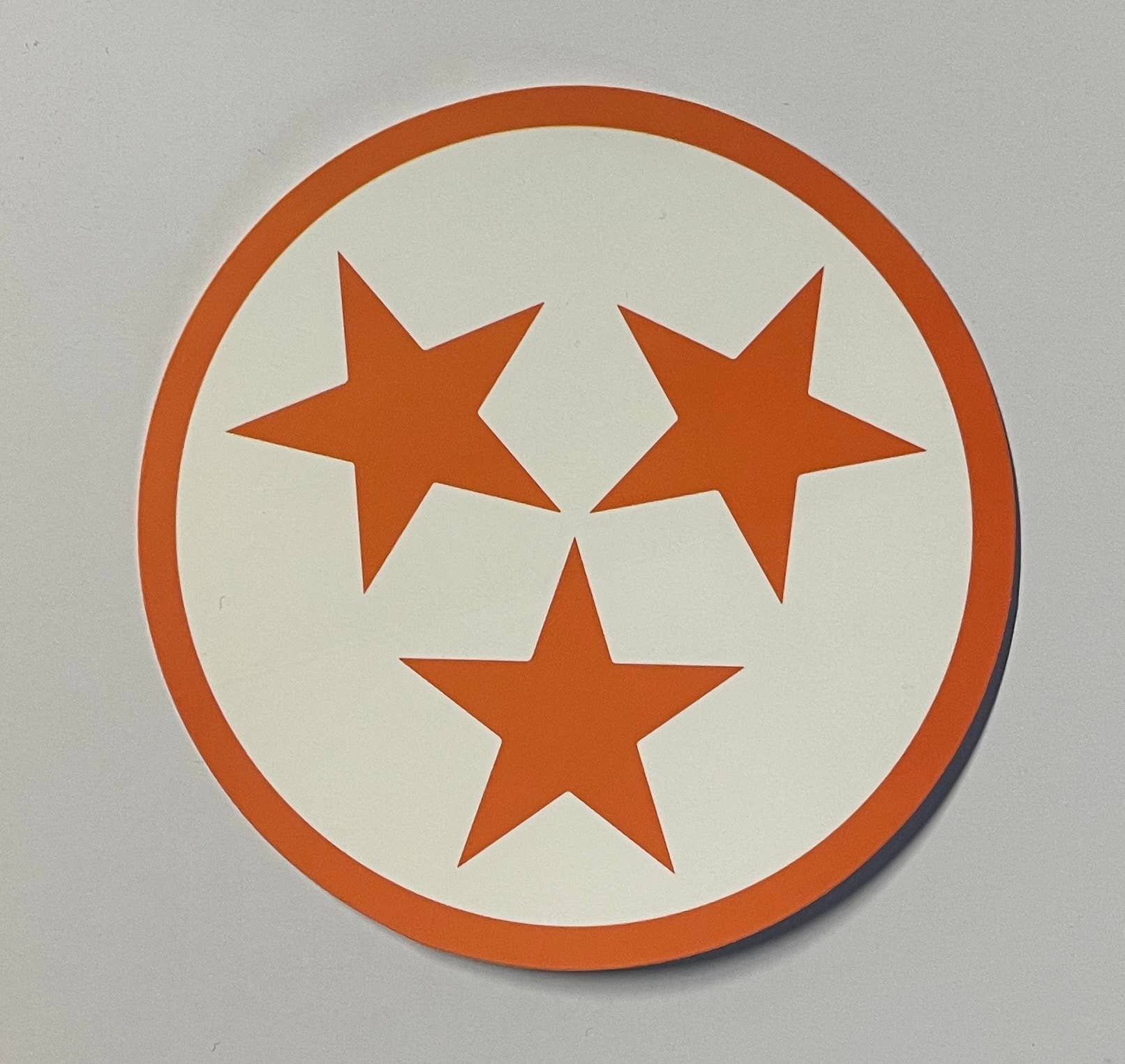 White/Orange Tennessee Tri Star Sticker