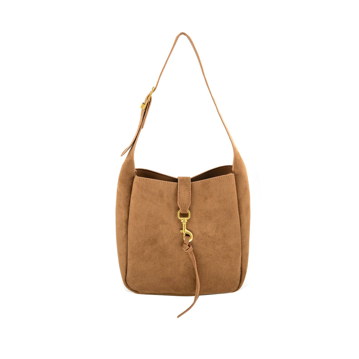 TAN SUEDE SHOULDER BAG