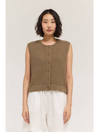 Dry Herb  Check Texture Knit Vest