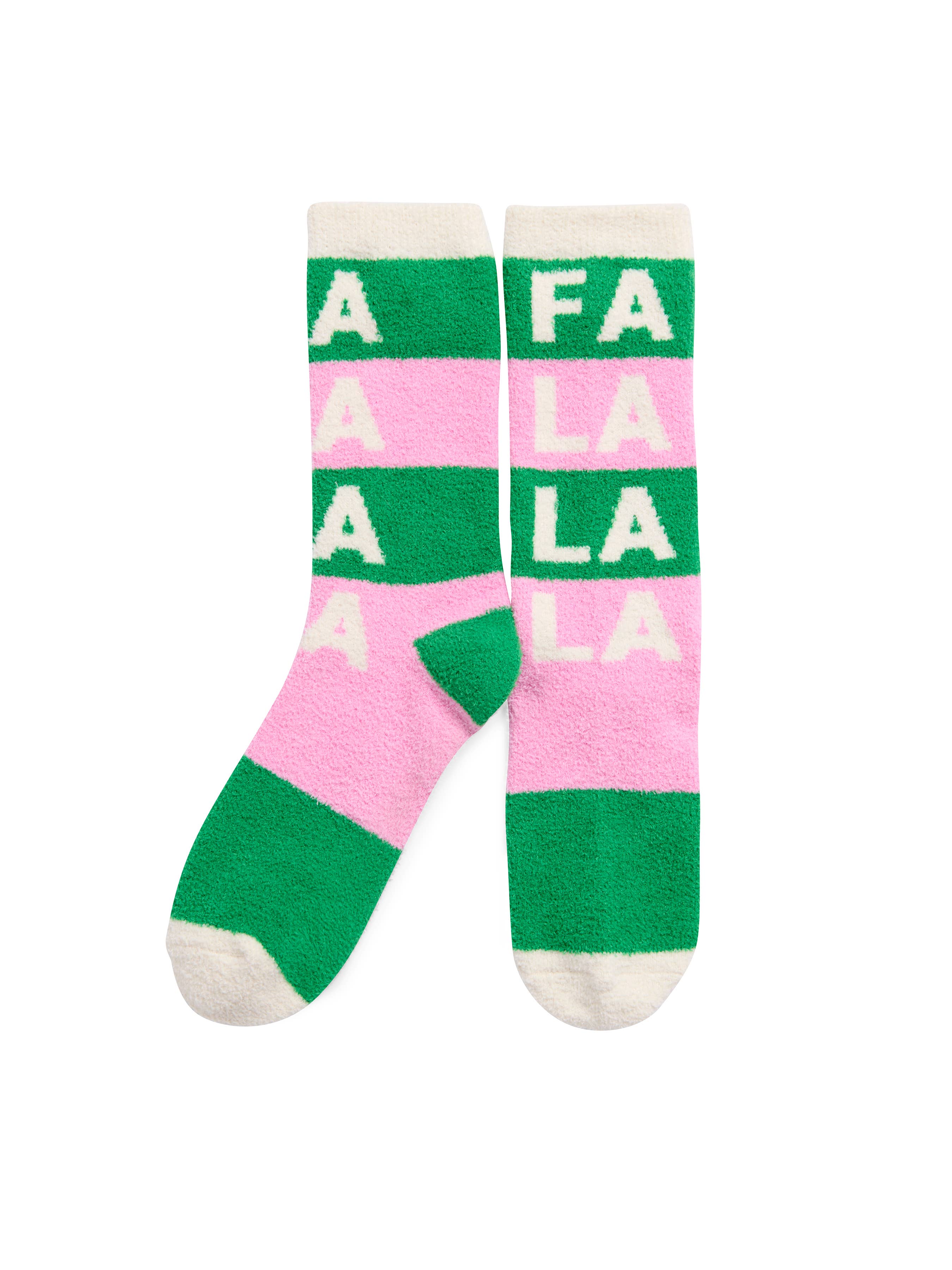 "FA LA LA" SOCKS,GREEN