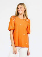 Tina Top | Footballs Orange + White