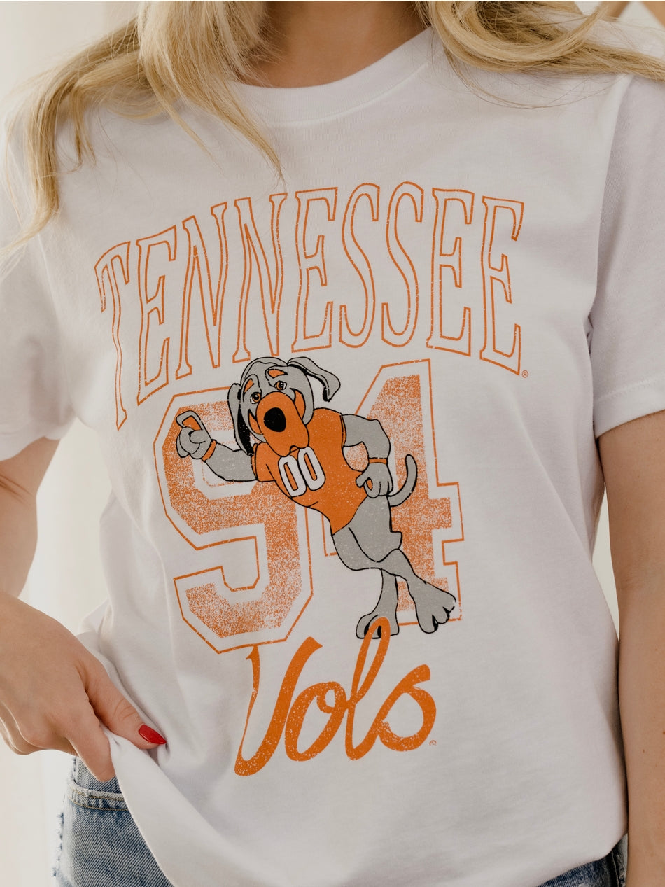 WHITE VOLS CLUB MASCOT ELLIE PERFECT TEE