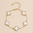 Colorful Shell Charm Bracelet with Gold Detailing: Black / One / 5SB21068