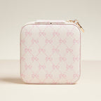 Bow Monogram Print Jewelry Box -Travel Size: Ivory / One / 5AC78043