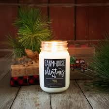 FARMHOUSE CHRISTMAS MASON JAR 13OZ CANDLE