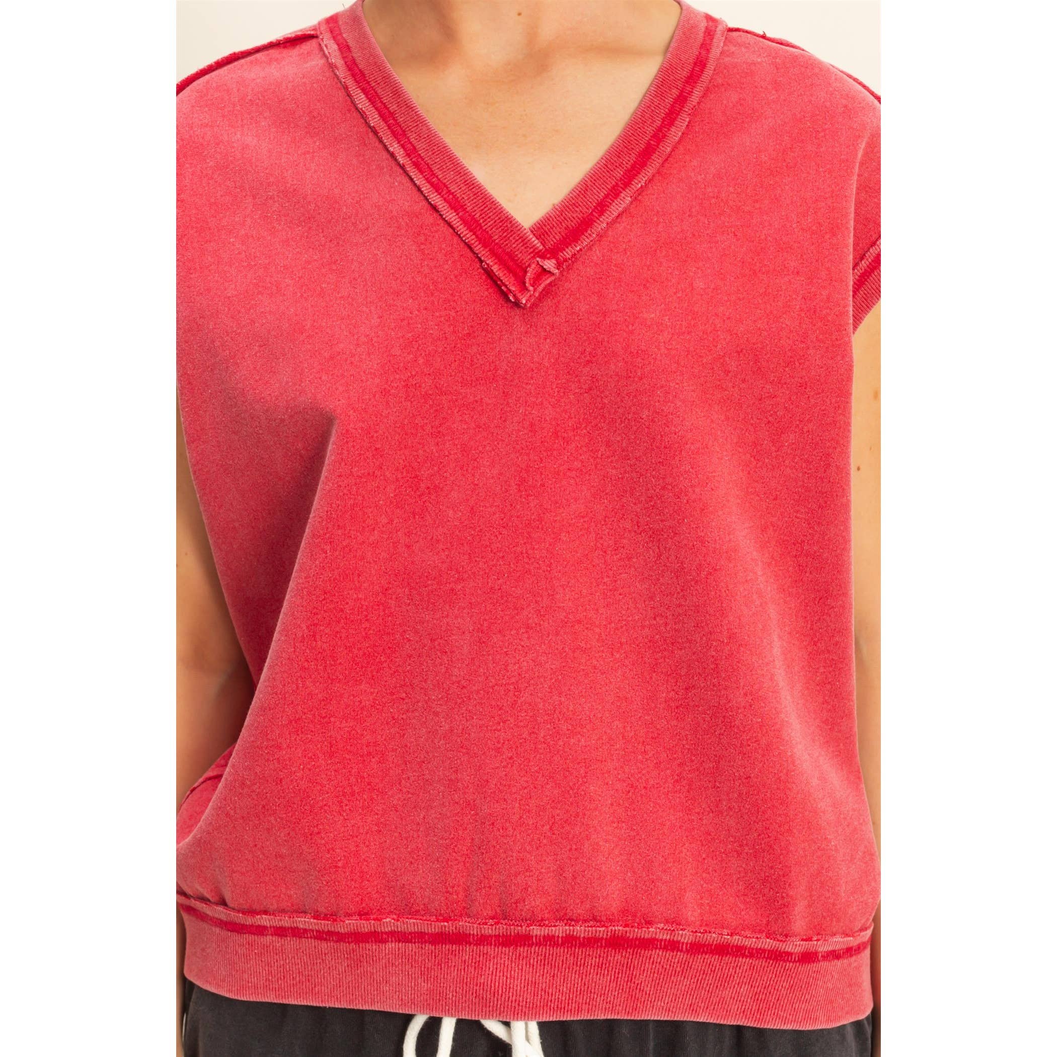 V-Neck Sleeveless Casual Vest