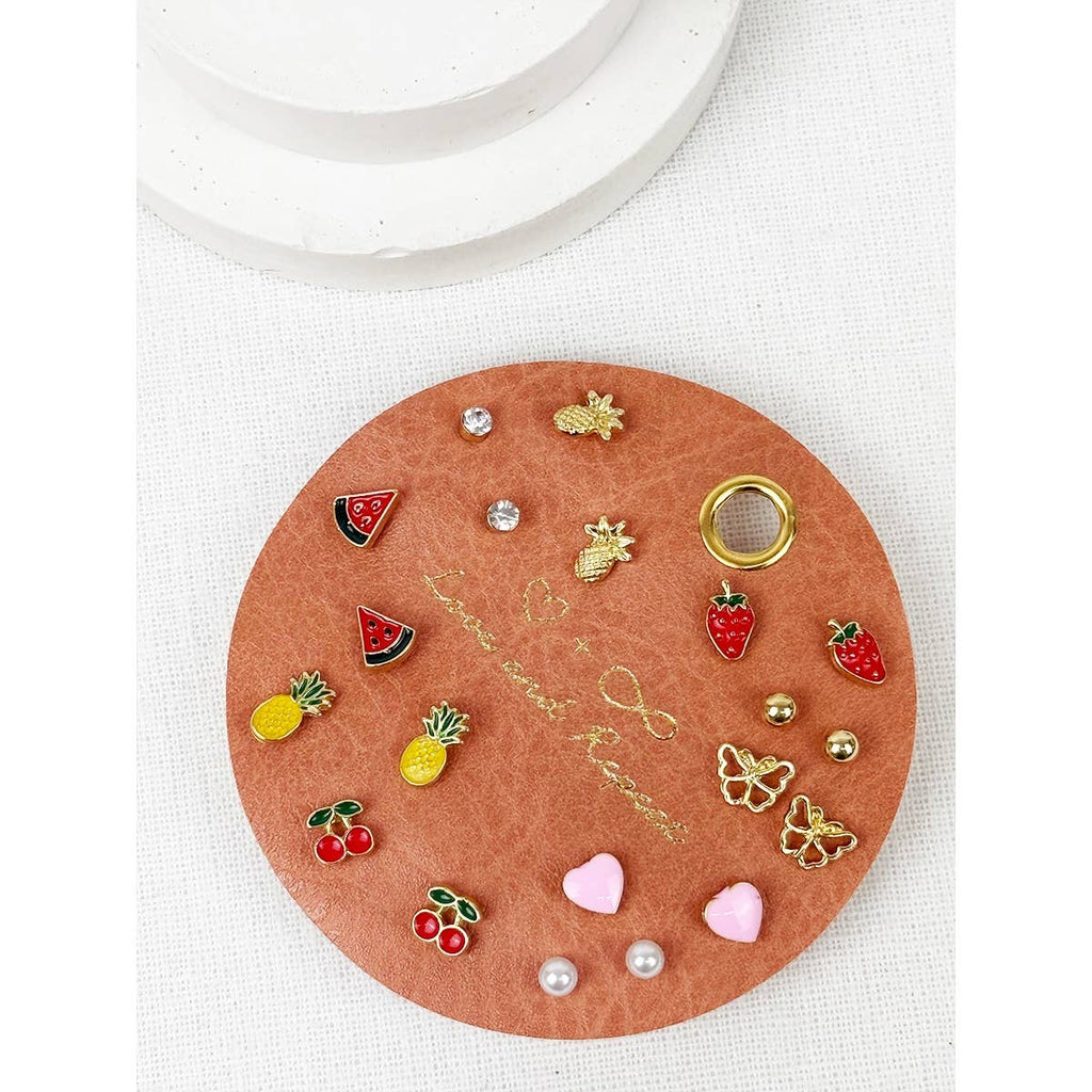 Everyday Fruity Minimal Earrings: GOLD / ONE(6)