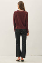 CHOC DOUBLE LAYERED LOOK RAGLAN SWEATER TOP