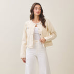 Cotton twill jacket: CREAM