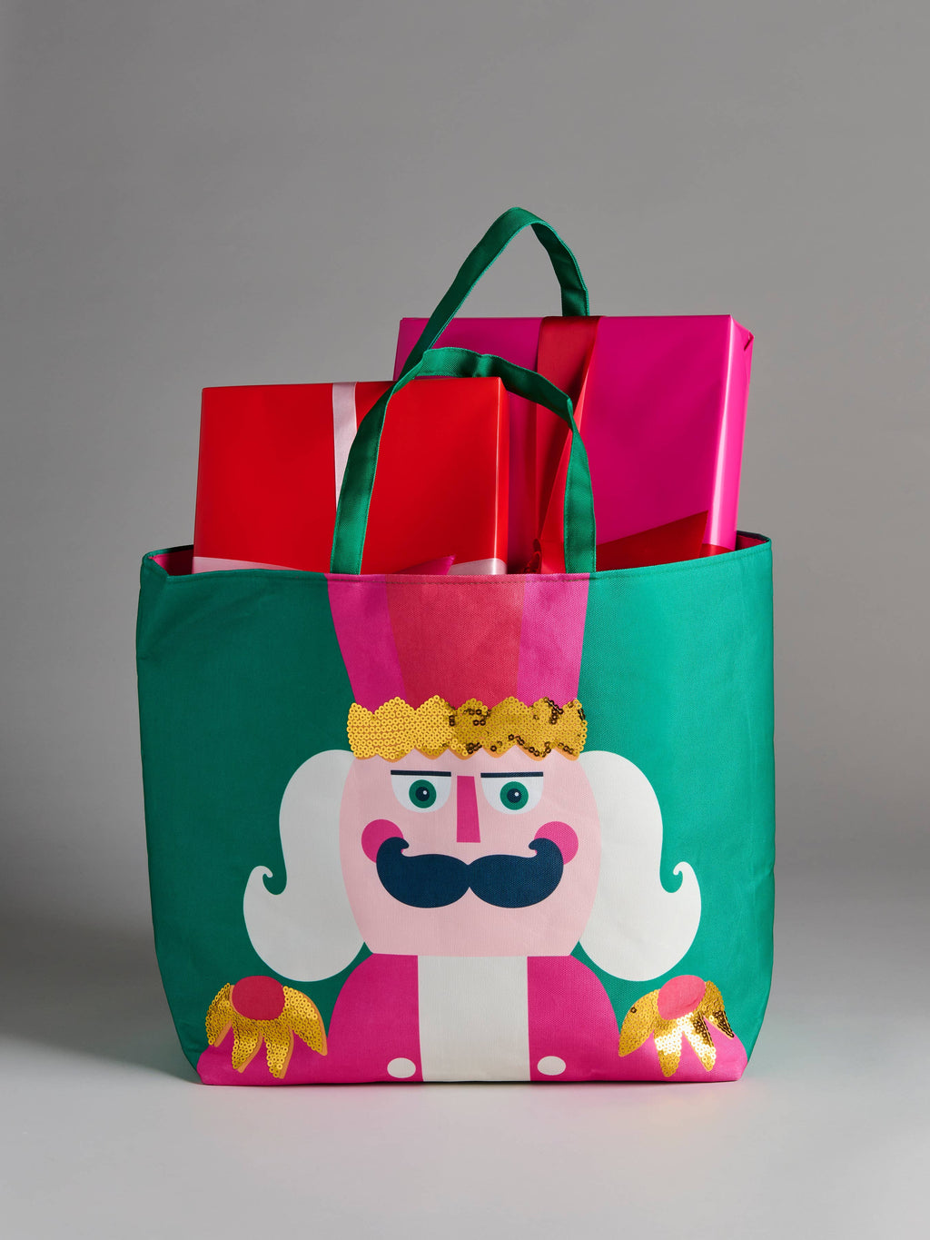 NUTCRACKER GIFTING TOTE,GREEN