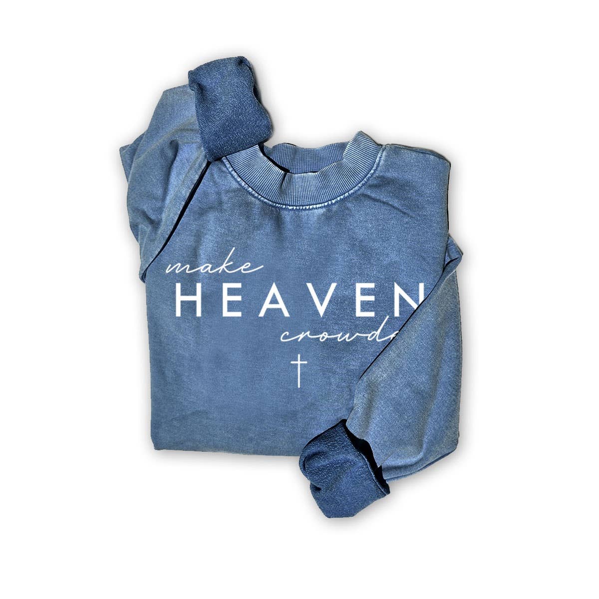 MINERAL DENIM BLUE MAKE HEAVEN MINERAL GRAPHIC SWEATWHIRTS