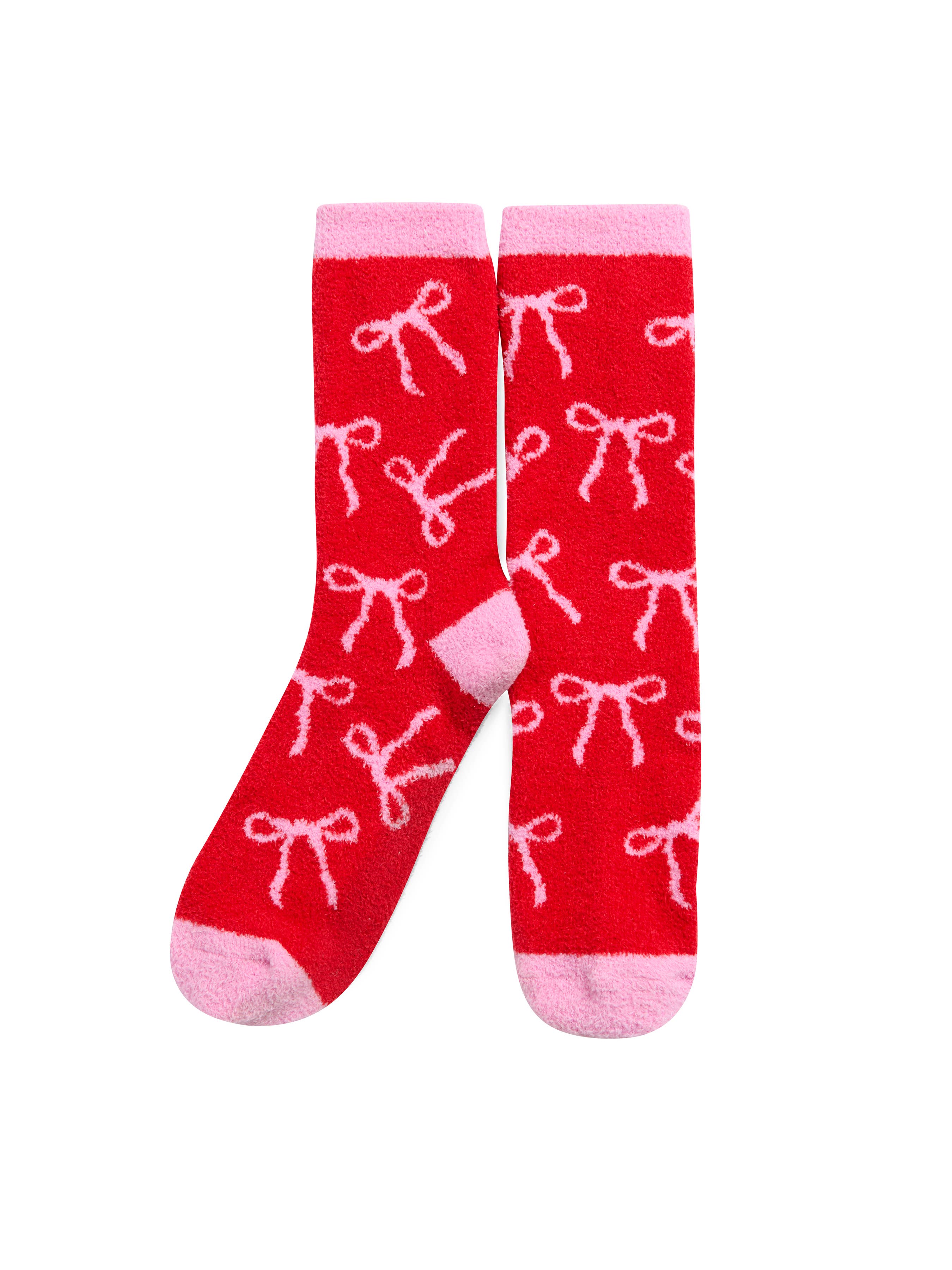 BOW SOCKS,RED