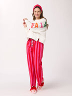 ASST/6 FESTIVE STRIPE BOXER PANTS: RED