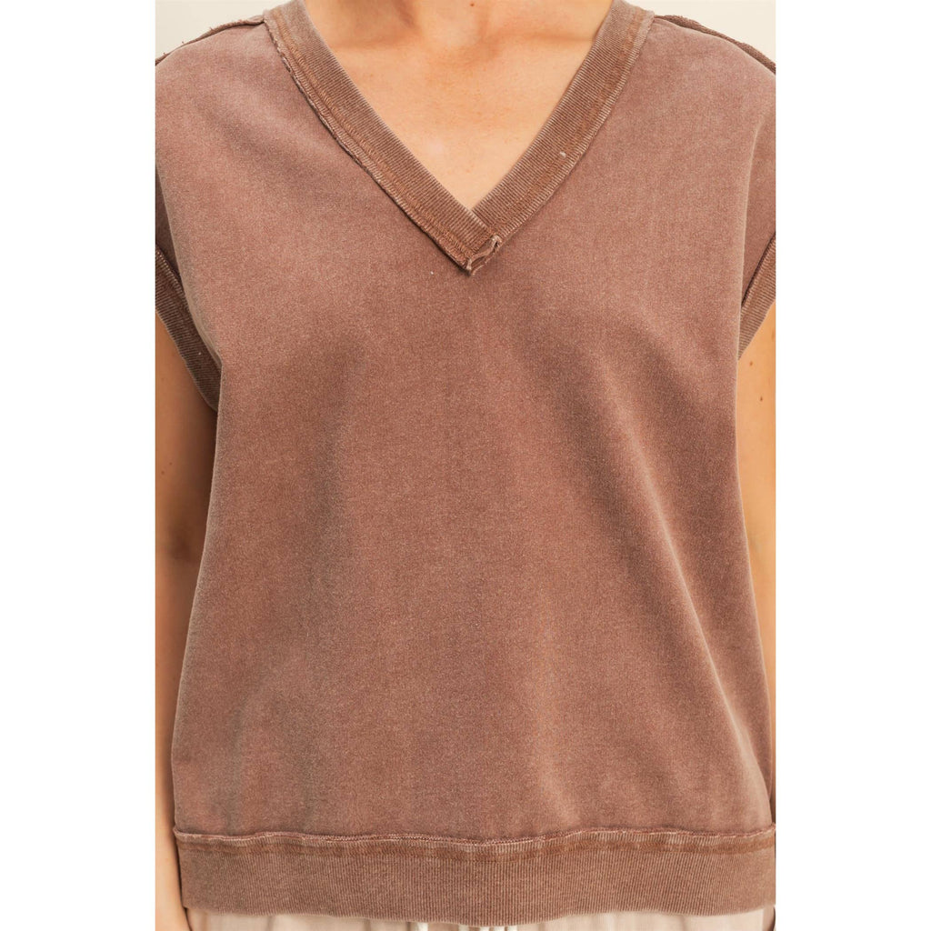 V-Neck Sleeveless Casual Vest