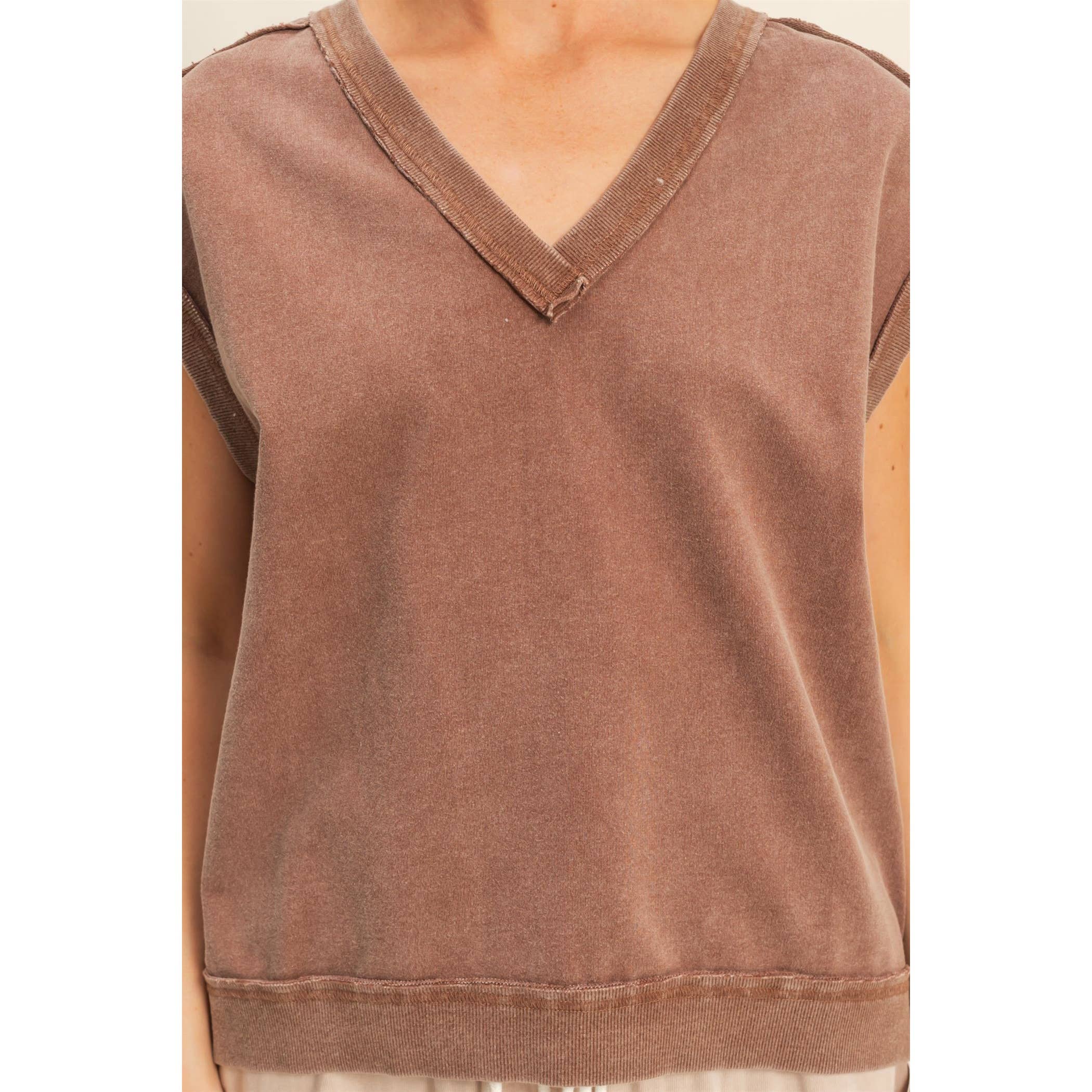 V-Neck Sleeveless Casual Vest