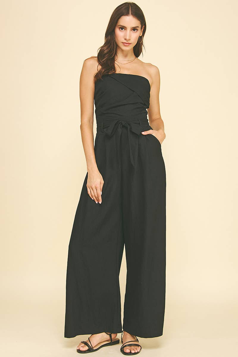TUBE SLEEVELESS JUMPSUIT Black
