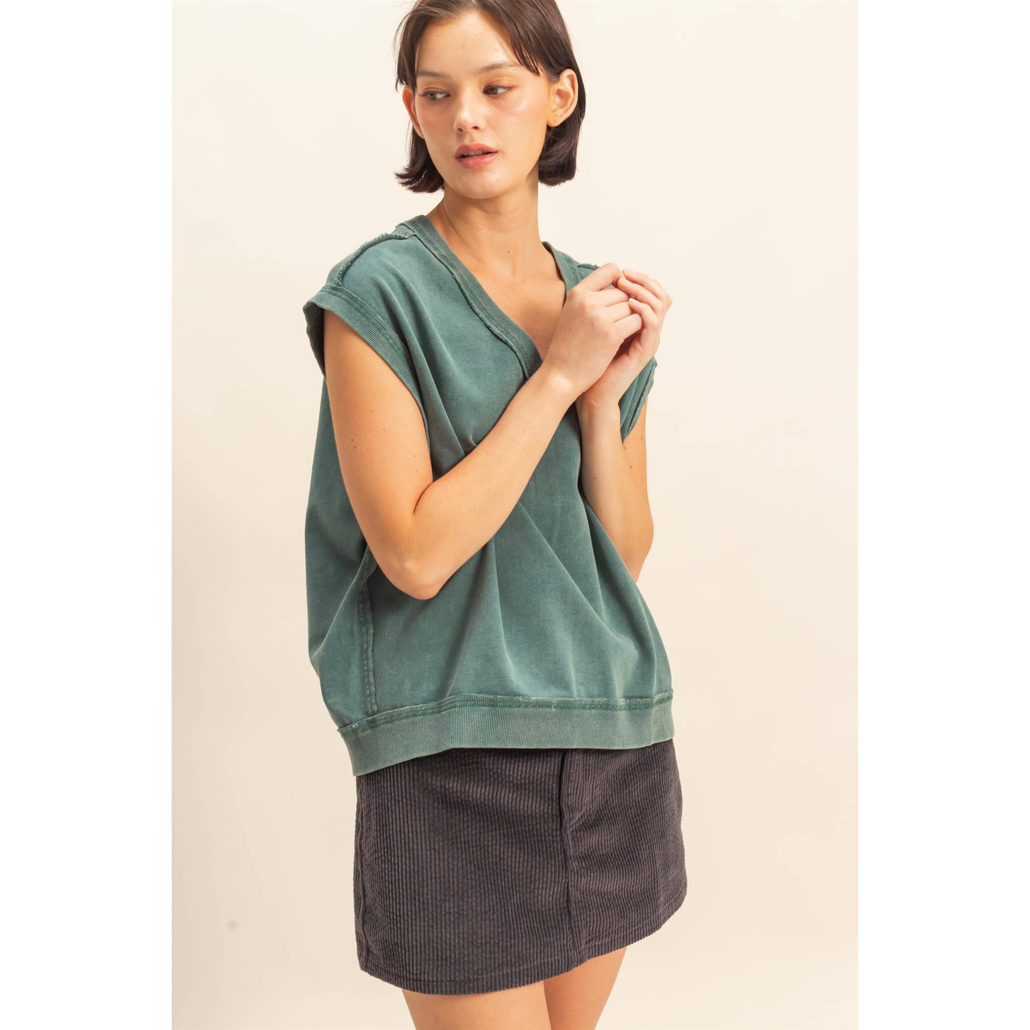 V-Neck Sleeveless Casual Vest