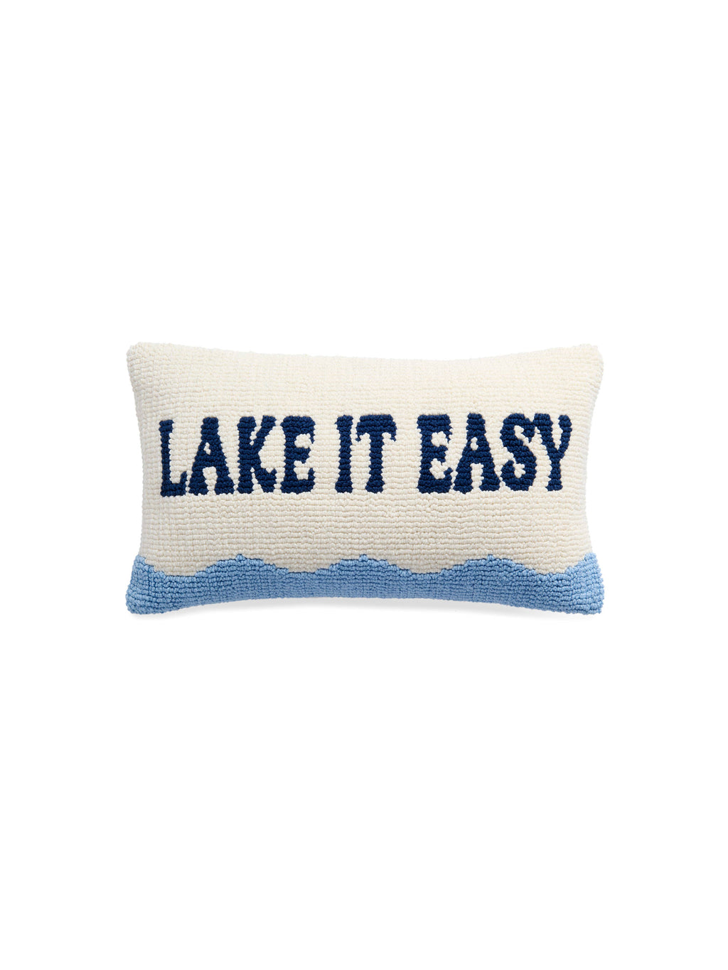"LAKE IT EASY" PILLOW,WHITE