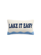 "LAKE IT EASY" PILLOW,WHITE