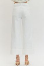Plus Off White Ankle Pants with Cuff