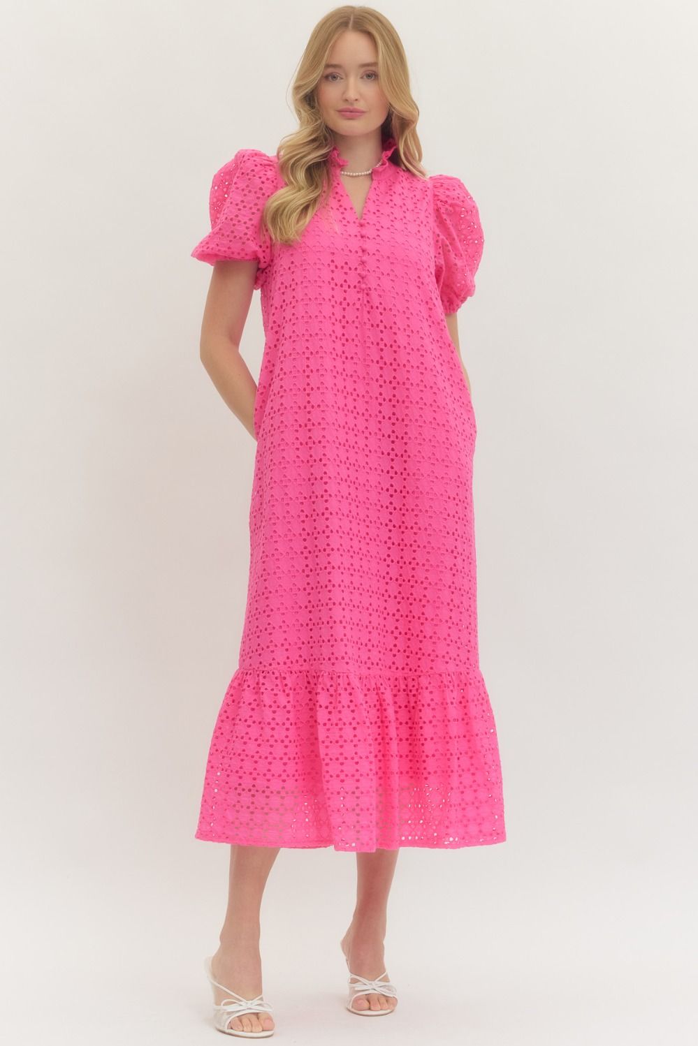 Pink Eyelet Dress