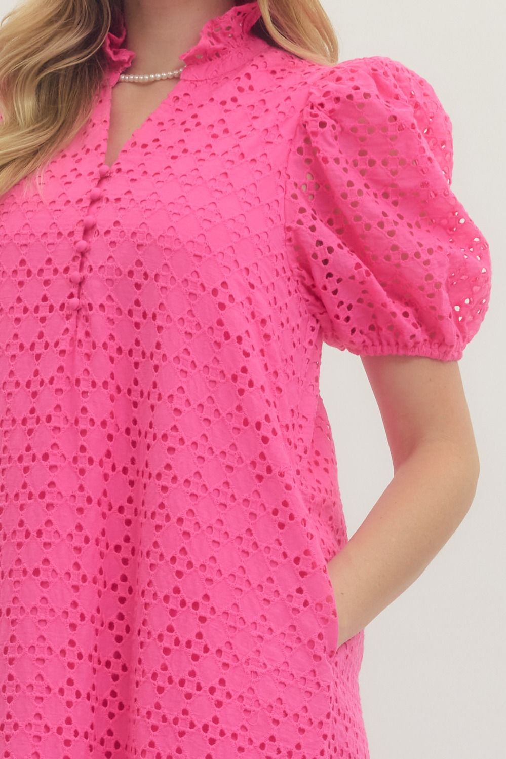 Pink Eyelet Dress