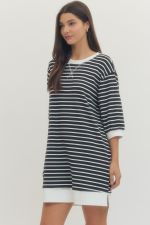 Black White Stripe Dress
