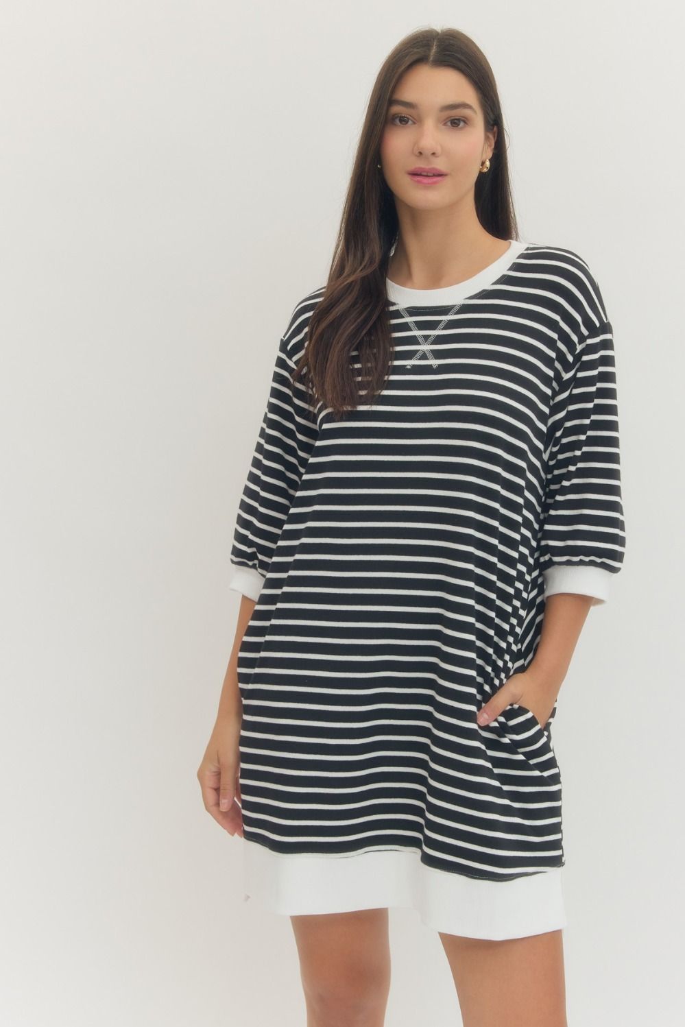 Black White Stripe Dress