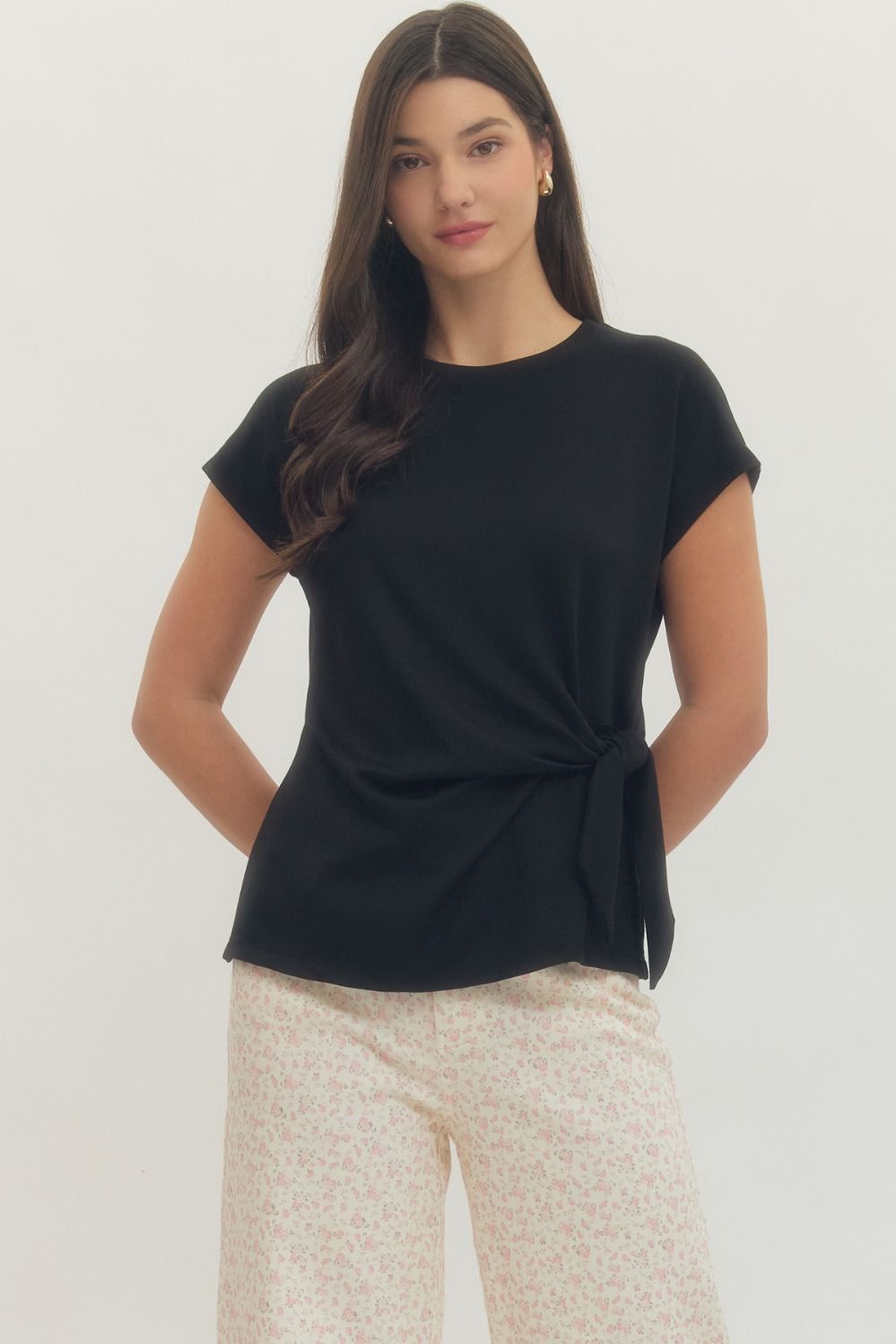 Black Top with Side Tie