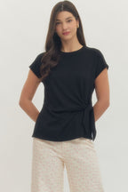 Black Top with Side Tie
