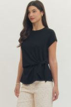 Black Top with Side Tie