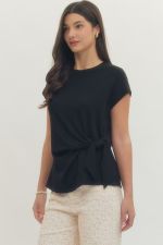Black Top with Side Tie