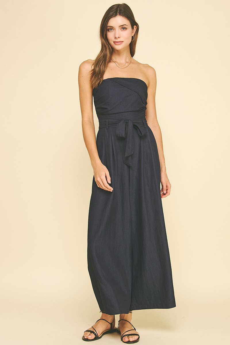 TUBE SLEEVELESS JUMPSUIT Black