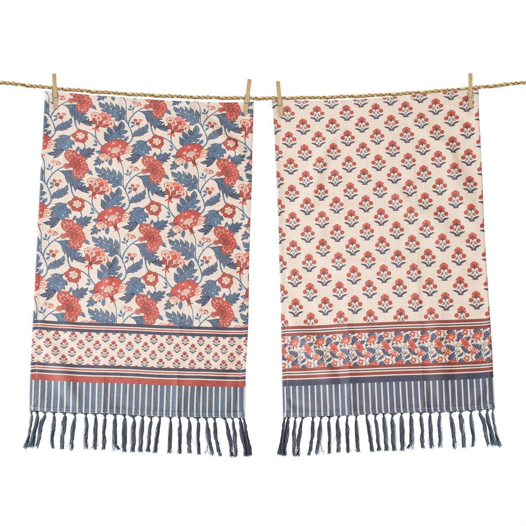 Americana Floral Tea Towels (Set Of 2)