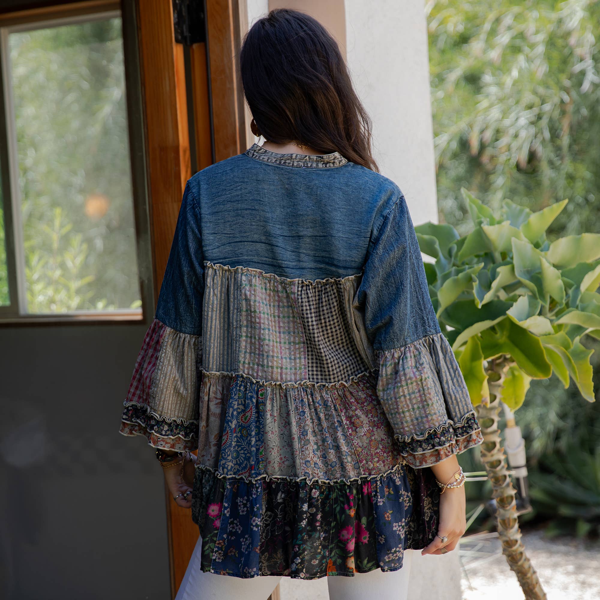 GRAVEL Artistic Fusion: Overdyed Jhabla Top With Emb
