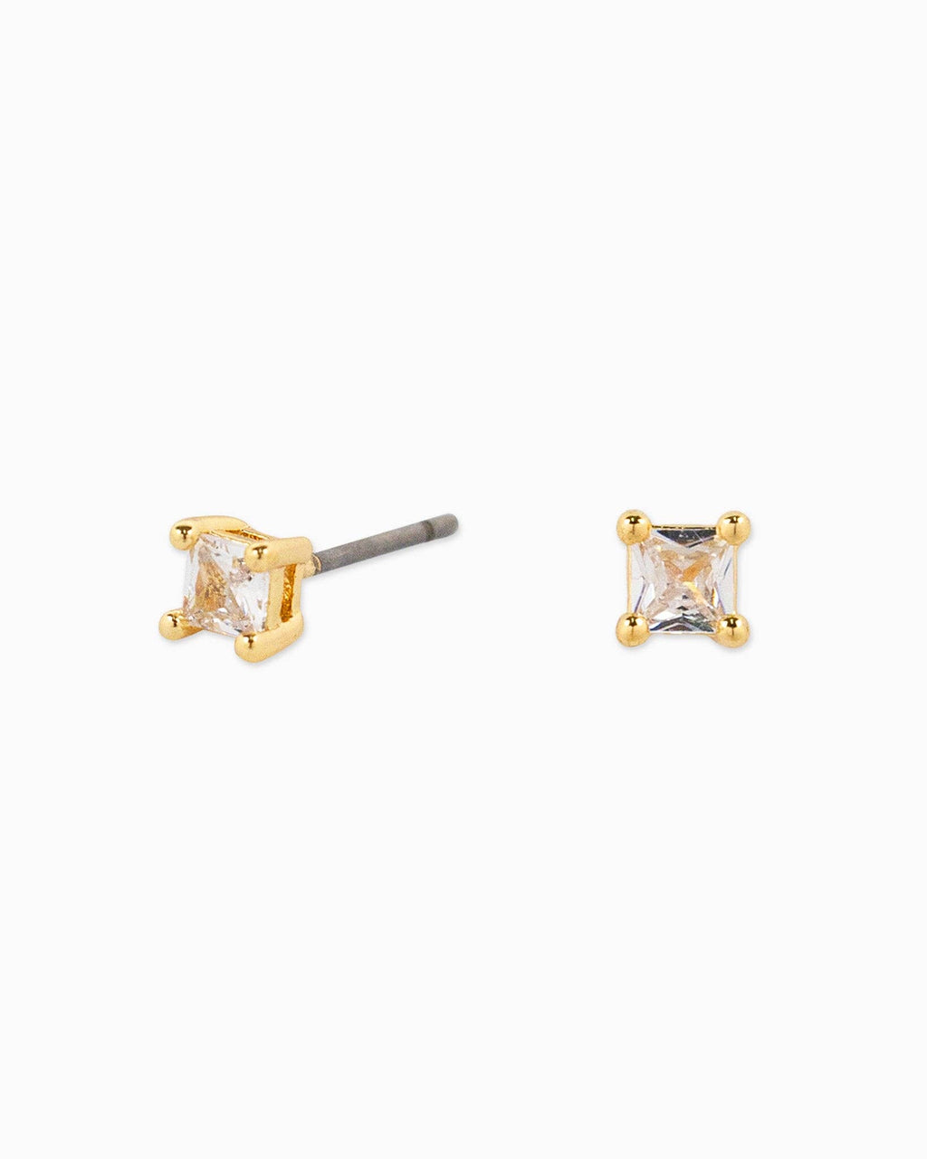 MOP Clover and CZ Stud Earring Set of 3: White
