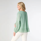 Ella Relaxed Long Sleeve Top: Dusty Green
