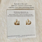 STAR & MOON HUGGIE HOOPS | gold | celestial charm earrings