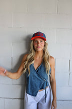 Bad Hair Day Trucker Hat: CREAM CORDUROY