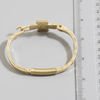 Gold Hammered Cross Hinge Bangle Bracelet