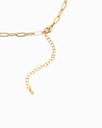 Multi Pearl Bow Charm Necklace: Gold