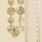 Hammered Coin Disc Station Necklace: GD