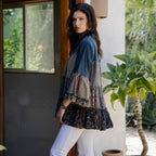 GRAVEL Artistic Fusion: Overdyed Jhabla Top With Emb