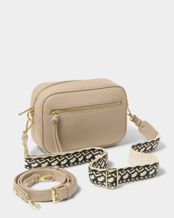 Hallie Crossbody Bag in Light Taupe/KATIE LOXTON