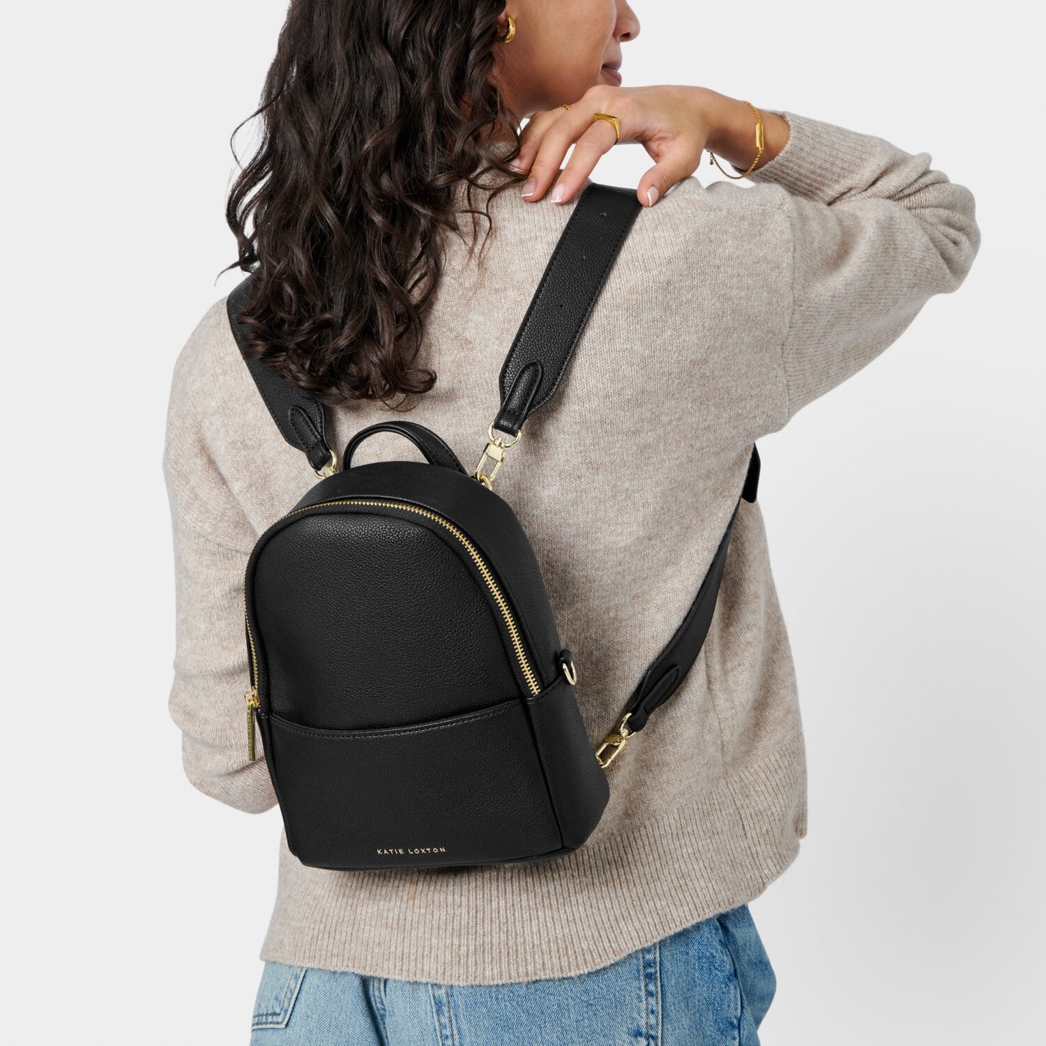 Black Mika Small Backpack/KATIE LOXTON