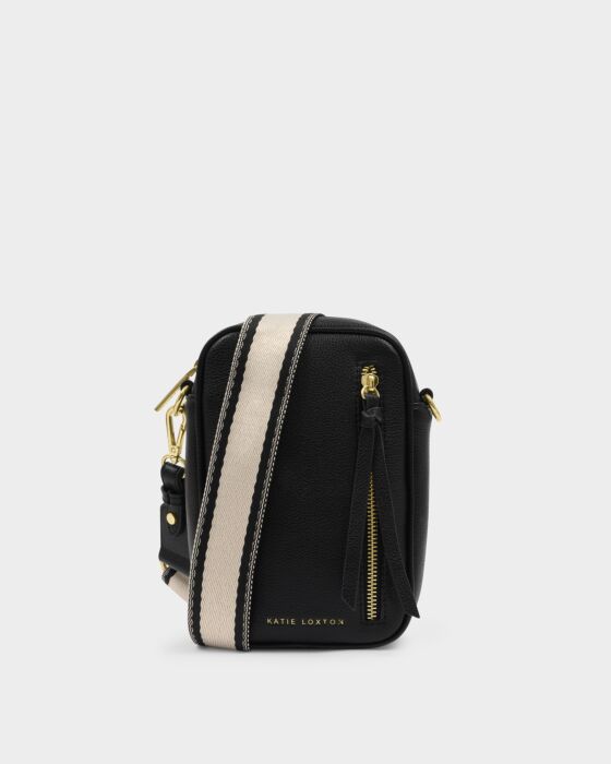 Hallie Small Crossbody Bag in Black/KATIE LOXTON